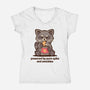 Powered By Pure Spite And Snackies-Womens-V-Neck-Tee-TechraNova