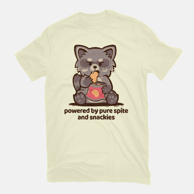 Powered By Pure Spite And Snackies-Mens-Basic-Tee-TechraNova
