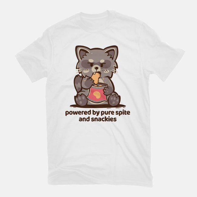 Powered By Pure Spite And Snackies-Womens-Fitted-Tee-TechraNova