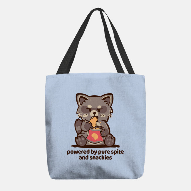 Powered By Pure Spite And Snackies-None-Basic Tote-Bag-TechraNova