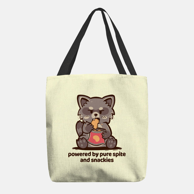 Powered By Pure Spite And Snackies-None-Basic Tote-Bag-TechraNova