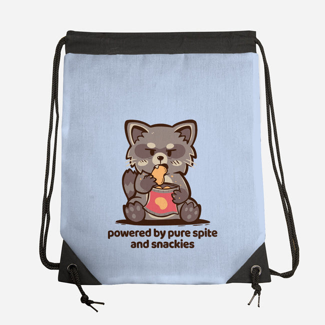 Powered By Pure Spite And Snackies-None-Drawstring-Bag-TechraNova