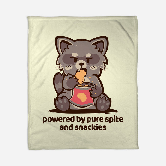 Powered By Pure Spite And Snackies-None-Fleece-Blanket-TechraNova