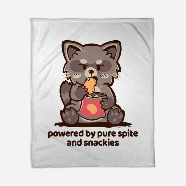 Powered By Pure Spite And Snackies-None-Fleece-Blanket-TechraNova