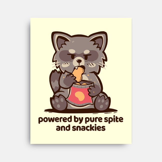 Powered By Pure Spite And Snackies-None-Stretched-Canvas-TechraNova