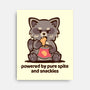 Powered By Pure Spite And Snackies-None-Stretched-Canvas-TechraNova