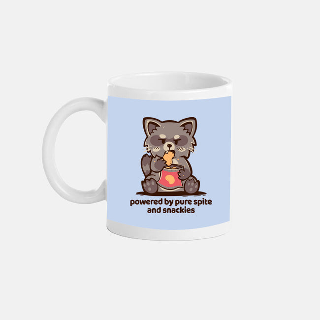 Powered By Pure Spite And Snackies-None-Mug-Drinkware-TechraNova