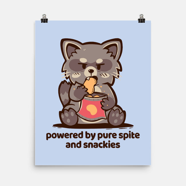 Powered By Pure Spite And Snackies-None-Matte-Poster-TechraNova