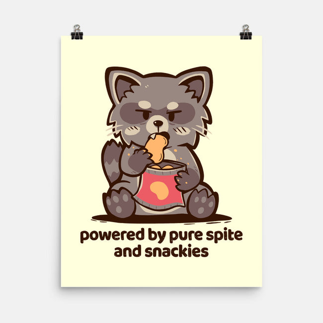 Powered By Pure Spite And Snackies-None-Matte-Poster-TechraNova