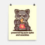 Powered By Pure Spite And Snackies-None-Matte-Poster-TechraNova