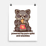 Powered By Pure Spite And Snackies-None-Matte-Poster-TechraNova
