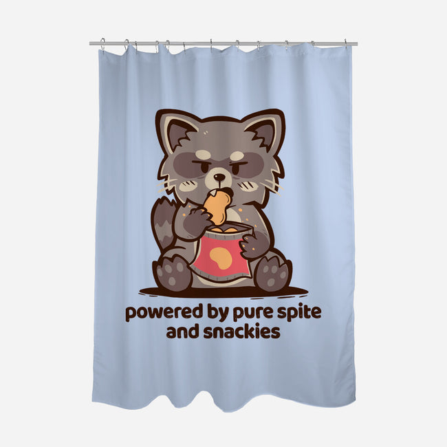 Powered By Pure Spite And Snackies-None-Polyester-Shower Curtain-TechraNova