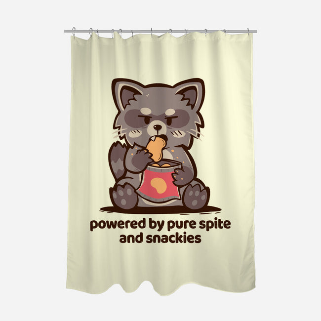 Powered By Pure Spite And Snackies-None-Polyester-Shower Curtain-TechraNova