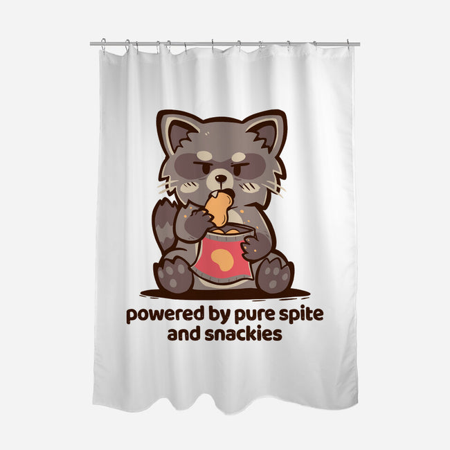 Powered By Pure Spite And Snackies-None-Polyester-Shower Curtain-TechraNova
