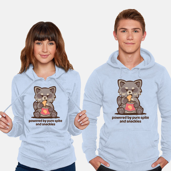 Powered By Pure Spite And Snackies-Unisex-Pullover-Sweatshirt-TechraNova