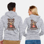 Powered By Pure Spite And Snackies-Unisex-Zip-Up-Sweatshirt-TechraNova