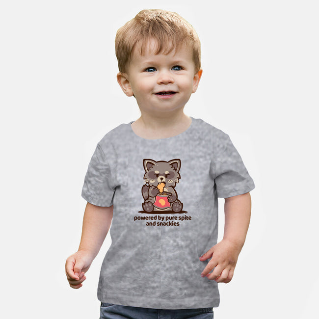 Powered By Pure Spite And Snackies-Baby-Basic-Tee-TechraNova