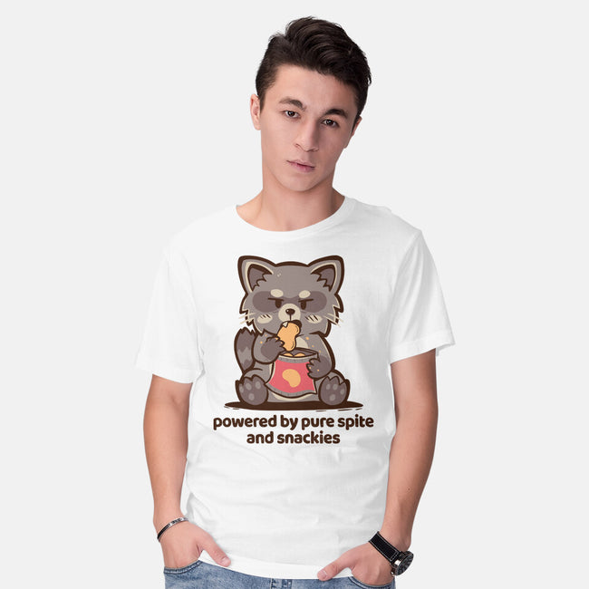 Powered By Pure Spite And Snackies-Mens-Basic-Tee-TechraNova