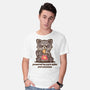 Powered By Pure Spite And Snackies-Mens-Basic-Tee-TechraNova