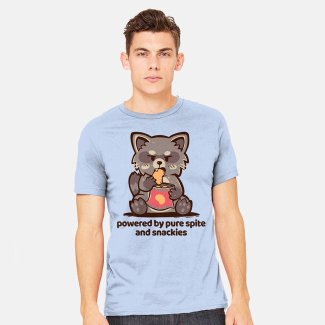 Powered By Pure Spite And Snackies-Mens-Heavyweight-Tee-TechraNova