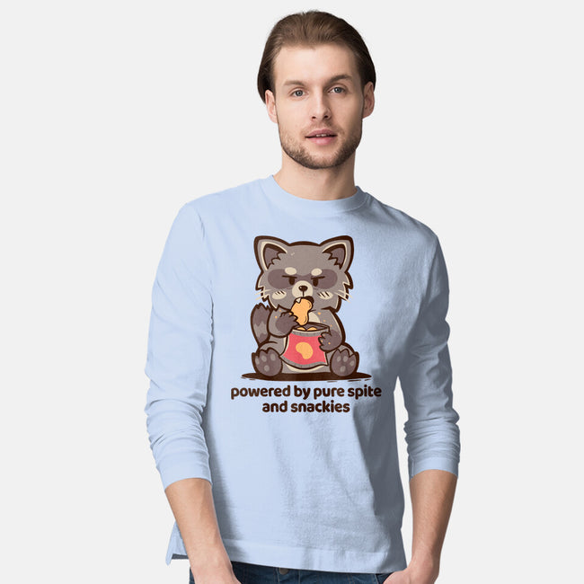 Powered By Pure Spite And Snackies-Mens-Long Sleeved-Tee-TechraNova