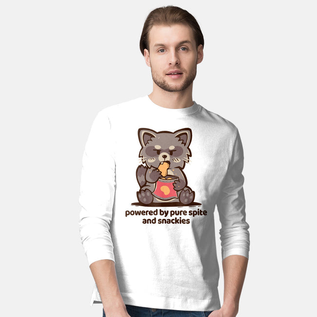 Powered By Pure Spite And Snackies-Mens-Long Sleeved-Tee-TechraNova