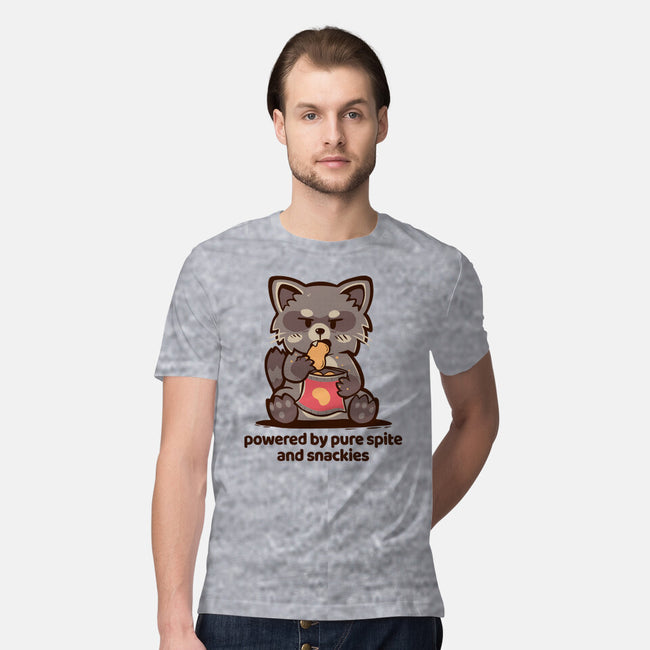 Powered By Pure Spite And Snackies-Mens-Premium-Tee-TechraNova