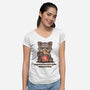 Powered By Pure Spite And Snackies-Womens-V-Neck-Tee-TechraNova