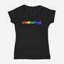 Rainbow Cats Pride-Womens-V-Neck-Tee-tobefonseca