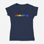 Rainbow Cats Pride-Womens-V-Neck-Tee-tobefonseca