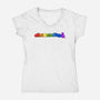 Rainbow Cats Pride-Womens-V-Neck-Tee-tobefonseca
