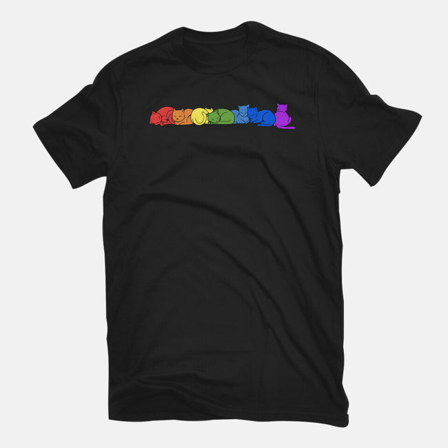 Rainbow Cats Pride-Mens-Basic-Tee-tobefonseca