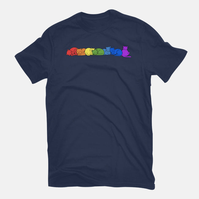 Rainbow Cats Pride-Mens-Heavyweight-Tee-tobefonseca