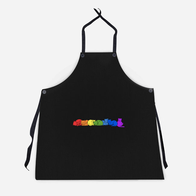 Rainbow Cats Pride-Unisex-Kitchen-Apron-tobefonseca
