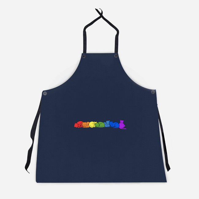 Rainbow Cats Pride-Unisex-Kitchen-Apron-tobefonseca
