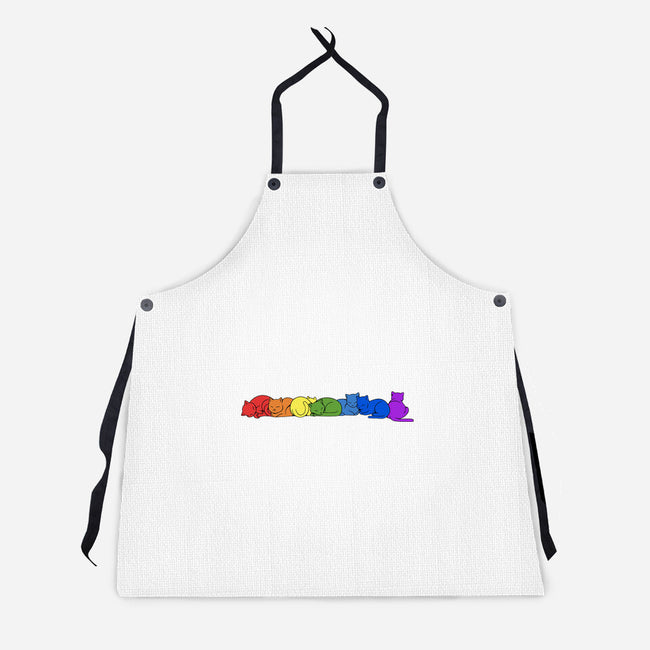 Rainbow Cats Pride-Unisex-Kitchen-Apron-tobefonseca