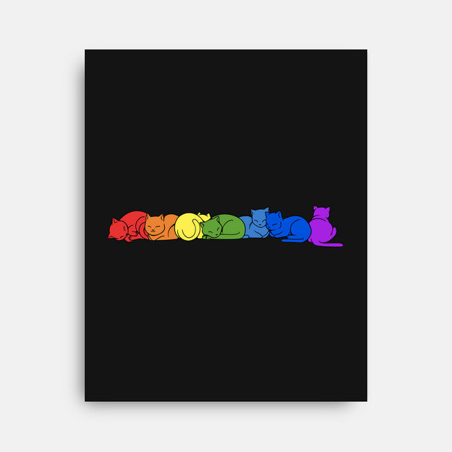 Rainbow Cats Pride-None-Stretched-Canvas-tobefonseca