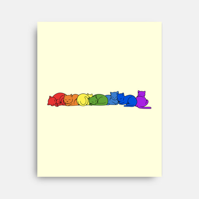Rainbow Cats Pride-None-Stretched-Canvas-tobefonseca