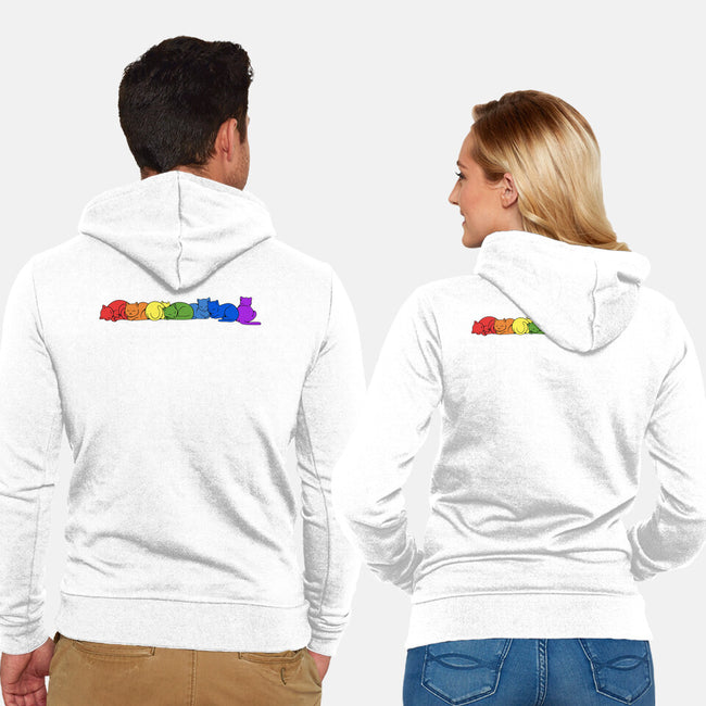 Rainbow Cats Pride-Unisex-Zip-Up-Sweatshirt-tobefonseca