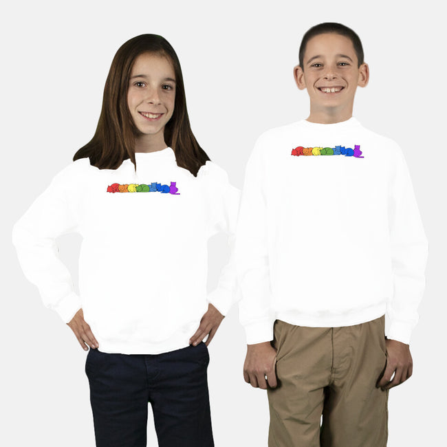 Rainbow Cats Pride-Youth-Crew Neck-Sweatshirt-tobefonseca