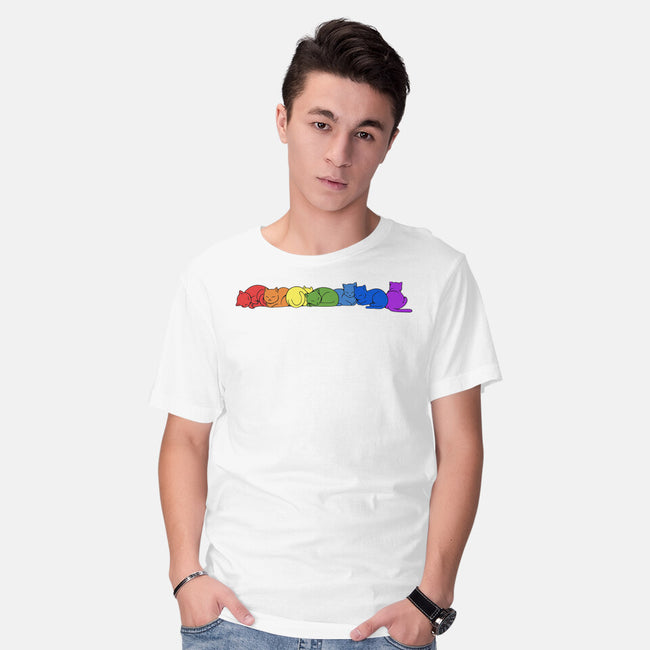 Rainbow Cats Pride-Mens-Basic-Tee-tobefonseca