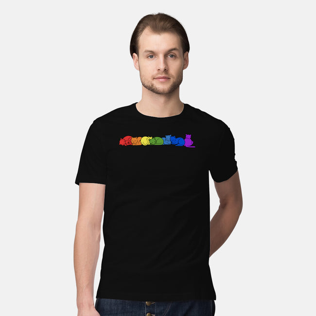 Rainbow Cats Pride-Mens-Premium-Tee-tobefonseca