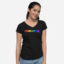 Rainbow Cats Pride-Womens-V-Neck-Tee-tobefonseca