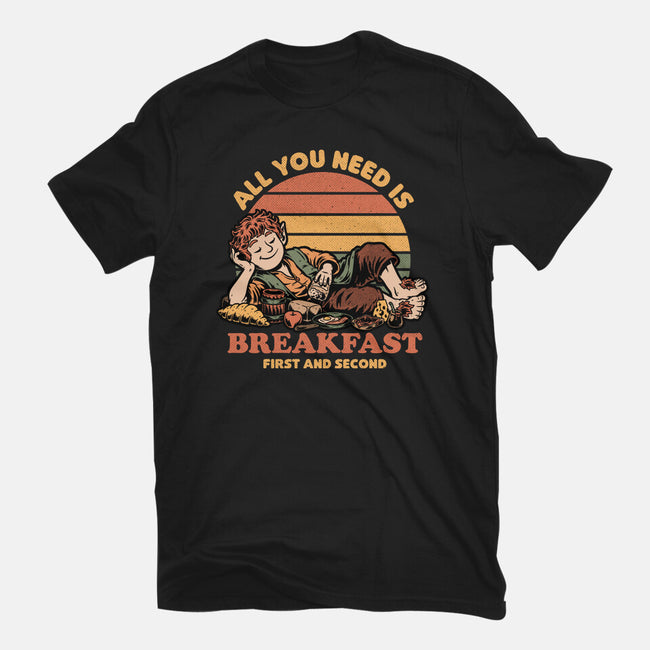 Breakfast Food Movie-Womens-Basic-Tee-Studio Mootant
