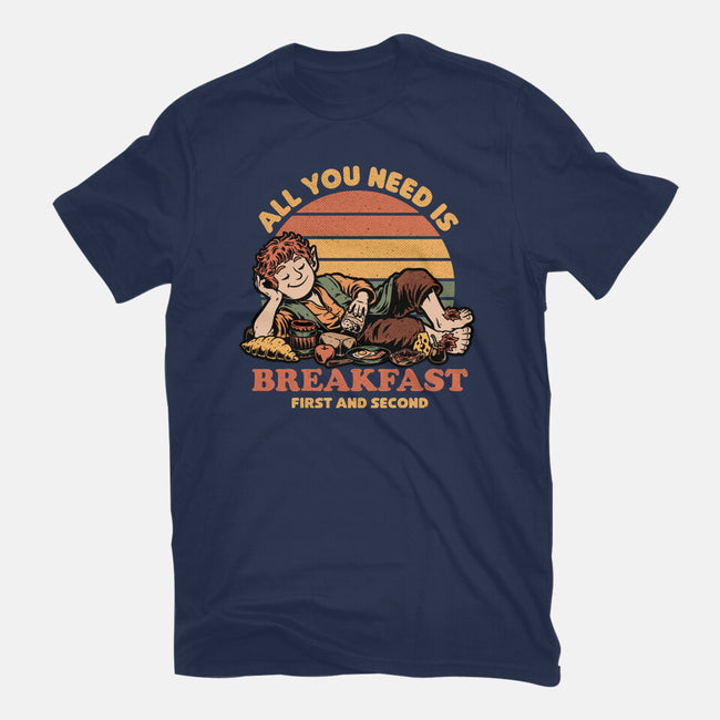 Breakfast Food Movie-Womens-Basic-Tee-Studio Mootant