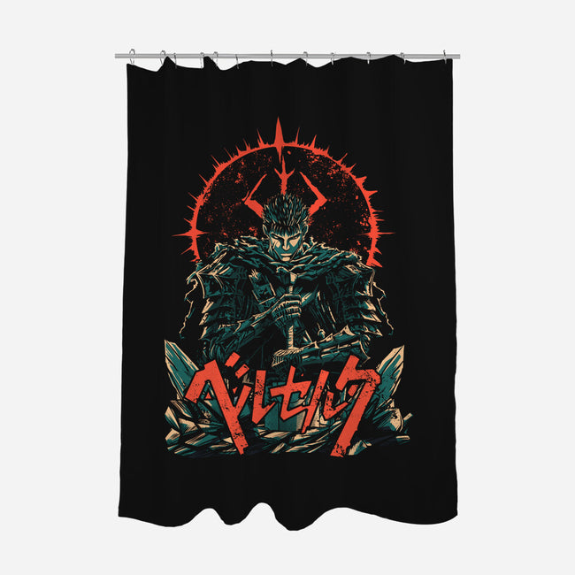 The Lone Warrior-None-Polyester-Shower Curtain-Diego Oliver