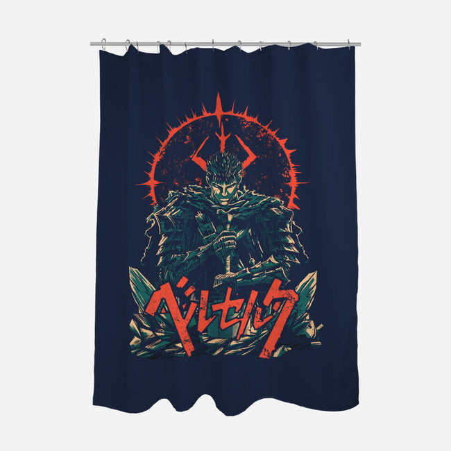 The Lone Warrior-None-Polyester-Shower Curtain-Diego Oliver