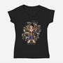 The Enemy's Quest-Womens-V-Neck-Tee-Skullpy