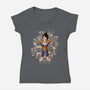 The Enemy's Quest-Womens-V-Neck-Tee-Skullpy