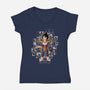The Enemy's Quest-Womens-V-Neck-Tee-Skullpy